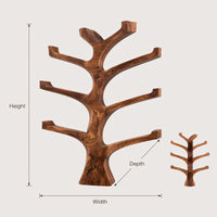 Solid Wood Wine Rack Rustic Wall Mounted Tree Branch Holder Kitchen, view 3