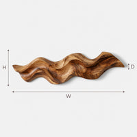 Freeform Ribbon Wave Wall Sculpture, Made to Order, view 3 — view 3