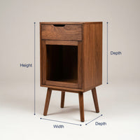 Solid Wood Bar Cabinet Wine With Warm Lighting Kitchen, view 3