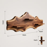 Solid Wood Wine Rack Wall Mounted Shelf Dining Room, view 3