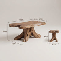 Rustic Root Coffee Table For Living Room, view 3