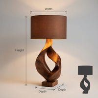 Rustic Sculptural Lamp Living Room Cabin Lodge Cozy Corner Space, view 3