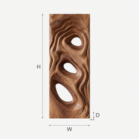 Slim Carved Wall Sculpture for a Narrow Entryway, view 3 — view 3