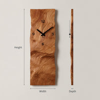 Solid Wood Clock Vertical Wall Living Room, view 3