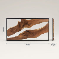 Solid Wood Headboard Artistic Live Edge Bedroom Centerpiece 1, view 3