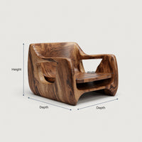 Solid Wood Chair Farmhouse Accent Living Room, view 3