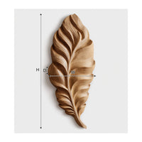 Plumeleaf Feather Wall Sculpture in Carved Wood, view 3 — view 3