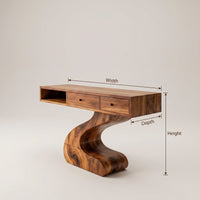 Solid Wood Bathroom Vanity Sculpted Modern, view 3