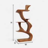 Riverform Bookshelf, Hand-Shaped from Solid Walnut, view 3