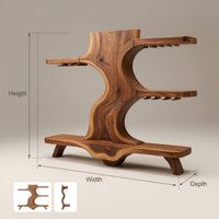 Solid Wood Wine Rack Open Shelf Entertaining Area, view 3