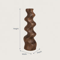 Solid Wood Candle Holder Handcrafted Stand Furniture Accent Display, view 3