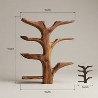 Solid Wood Wine Rack Tree Style Wall Kitchen, view 3