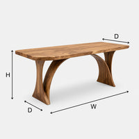 Ribbon-Grain Hardwood Desk for a Home Office Corner, view 3