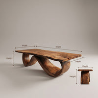 Contemporary Natural Edge Dining Table For Home Gathering, view 3