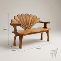 Solid Wood Outdoor Garden Bench Live Edge Entryway Interior Styling, view 3