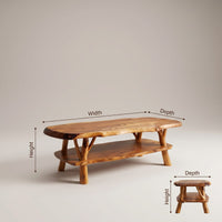 Natural Wood Coffee Table For Studio Lounge, view 3