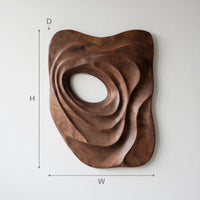 Nested Spiral Walnut Wall Relief with Open Center, view 3 — view 3