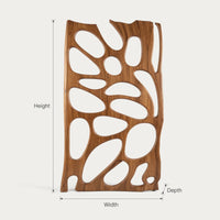 Solid Wood Room Divider Artistic With Sculptural Design Bedroom Living, view 3