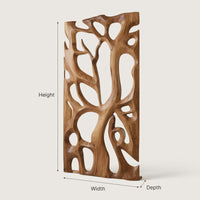 Solid Wood Room Divider Sculptural Living Dining Space, view 3