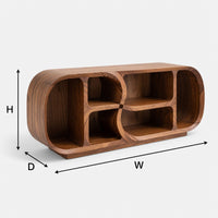 Cloverloop Media Console with Four Curved Bays, view 3