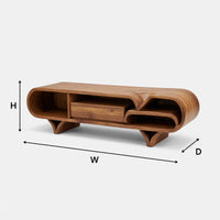 A Ribbon That Stopped Moving: Sculptural TV Console, view 3