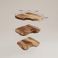 Solid Wood Natural Wood Floating Shelves Solid Corner Shelf Entryway Design, view 3