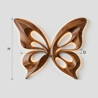 Two Walnut Halves, One Butterfly Wall Sculpture, view 3 — view 3