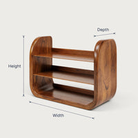 Solid Wood Shoe Storage Bench Japandi Vertical Rack Entryway Nook Placement, view 3