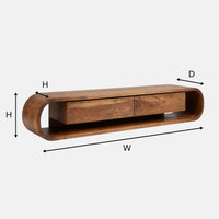 The Wall Lets Go: A Floating Walnut TV Console, view 3