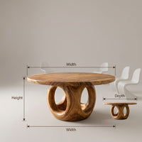 Coastal Round Kitchen Table For Outdoor Kitchen, view 3