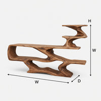 Riverform Console Table, Shaped from One Hardwood Slab, view 3