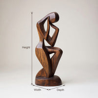 Solid Wood Sculpture Wall Art Farmhouse 3d Garden Accent Statement Piece, view 3