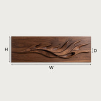 The Feather That Never Falls, a Walnut Wall Relief, view 3 — view 3