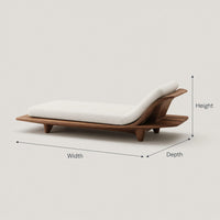 Solid Wood Day Bed Rustic Solid Garden Daybed Bedroom Furniture Decoration, view 3