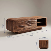 Solid Wood Sideboard Sculpted Living Room, view 3