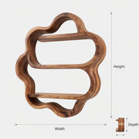 Solid Wood Wine Rack Minimalist Display Shelf Kitchen Dining, view 3