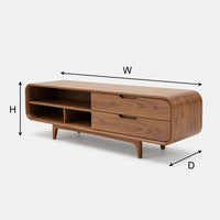 Capsuline TV Console in Hand-Finished Solid Walnut, view 3