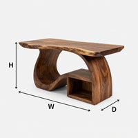 Wavecrest Desk, Hand-Shaped from Solid Hardwood, view 3
