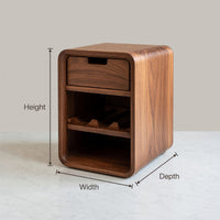 Solid Wood Bar Cabinet Minimalist Wine Small Kitchen Spaces, view 3