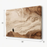 A Single Log, Opened Out Into a Canyon Wall Panel, view 3 — view 3