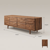 Solid Wood Sideboard Luxury Sculpted Living Room, view 3