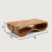 Ribbonfold Coffee Table with a Continuous Loop Base, view 3