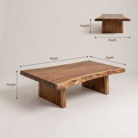 Organic Coffee Table For Tropical Villa Lounge, view 3