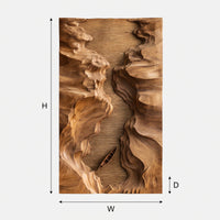 Hand-Carved Slot Canyon Wall Sculpture With a Lone Canoe, view 3 — view 3