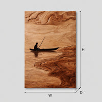 Winding River Two-Tone Hardwood Wall Art Triptych, view 3 — view 3