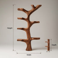 Solid Wood Wine Rack Rustic Branch Style Home Bar, view 3