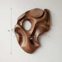 One Walnut Block, Hollowed Into a Wall Sculpture, view 3 — view 3