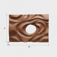 Dune Ripple Wall Relief, Cut and Carved by Hand, view 3 — view 3