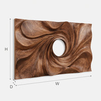 Petalfall Wood Wall Sculpture in Swirled Walnut, view 3 — view 3