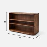 Rounded Corner Console Table in Solid Walnut, view 3